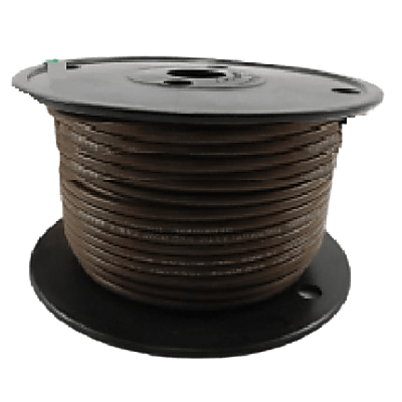 Cable Eléctrico color café calibre 14 / UL 1015-1230 / 600 Voltios / Temperatura 105°C Seco 75°C Húmedo / Cobre Estañado Clase K / Aislante PVC Retardante de Llama VW-1 / Resistente a Humedad Abrasión Ácid