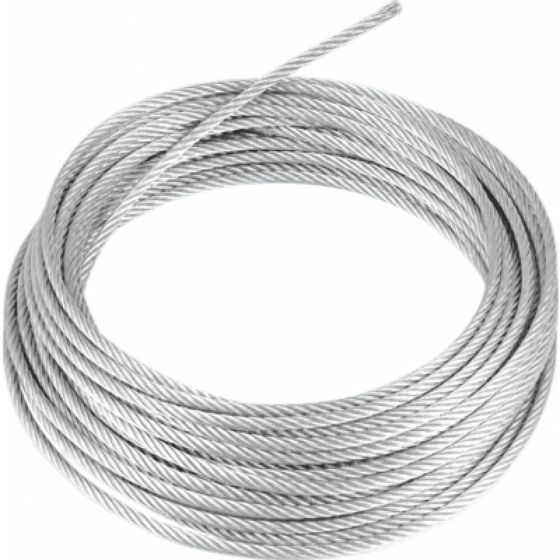 Cable de Retenida / 3/16 Pulgadas / 1x7 Hilos / Carga Ruptura 1294 kg (2850 lb) / 100 m (328.1 ft) / Galvanizado Clase A