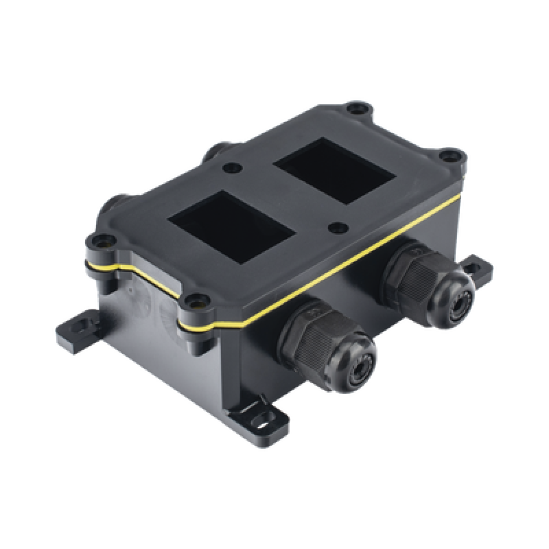 Caja de Plástico ABS/PA66 para Interruptores AccessPRO / Compatible con los Interruptores APB-0 Series / IP65 / 4 Puertos de Conexión