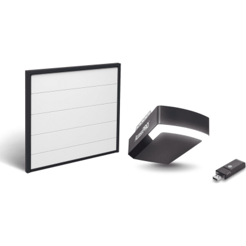 KIT COMPLETO Incluye /Puerta D/ Garage / APDOOR 20x8 Pies / Lisa Linea Central / Imitacion madera / Insulada / Interfase ACCESSWIFI / Motor FS1000M / 1/2HP / Fuerte/Silencioso/Luz LED/Motor DC .