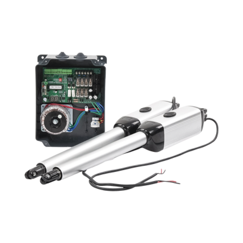 ACCESSPRO XBS-PK03 Kit de brazos para automatizar portones vehiculares abatibles de 2 hojas/ 3 Mts / 300 Kg / Uso solo residencial / Compatible con re