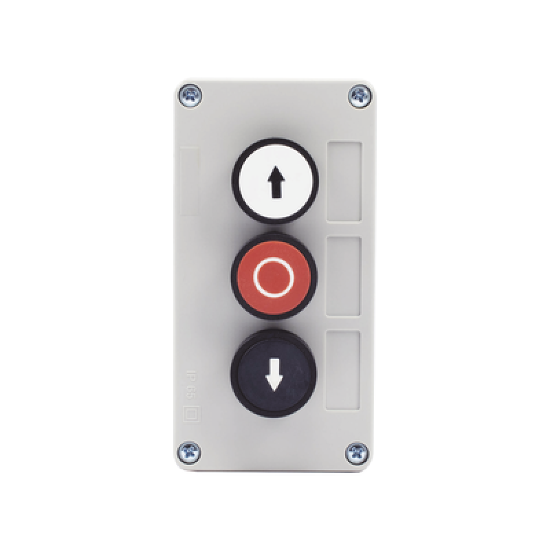 ACCESSPRO XBS-SW-02 Botonera Triple Para Barreras Vehiculares, Operadores Corredizos y Abatibles.