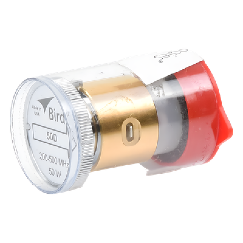 Elemento de 50 Watt en linea 7/8" para Wattmetro BIRD 43 en Rango de Frecuencia de 200 a 500 MHz.