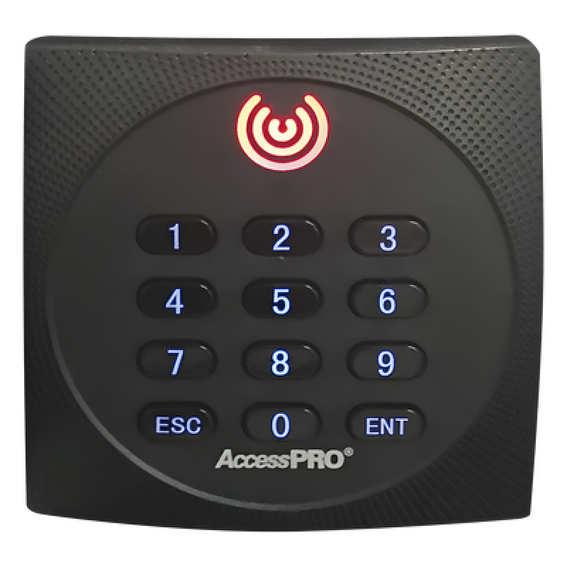 Lector de Proximidad con Teclado / 125 kHz / Wiegand 26 bits / Exterior / 86 x 86 x 20 mm / 120 m (394 pies) máx.