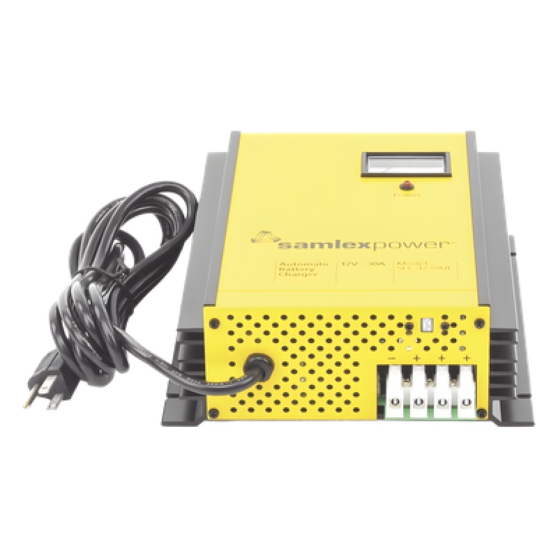 Cargador de Baterías de Plomo Ácido / 12 V / 30 A / Bancos 250 a 350 Ah / Operación Automática / Fuente con Respaldo DC