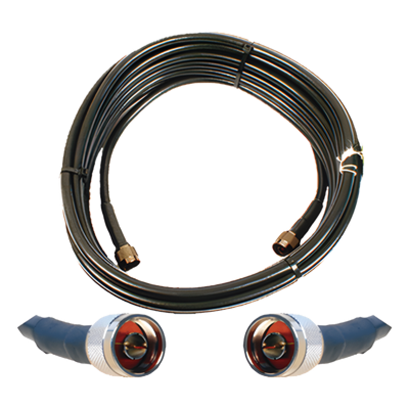 Jumper Coaxial / 50 Ohm / 15.24 m (50 pies) / N Macho / Blindaje >90 dB / Wilson-400
