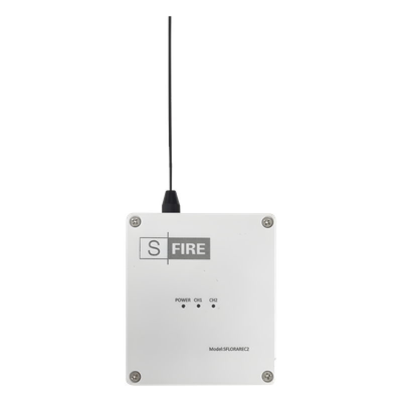 Receptor Inalámbrico / Alcance 2500 m (8202.1 ft) / 2 Salidas de Relevador Tipo C / Frecuencia 433.92 MHz / Contacto Seco para Panel de Alarma