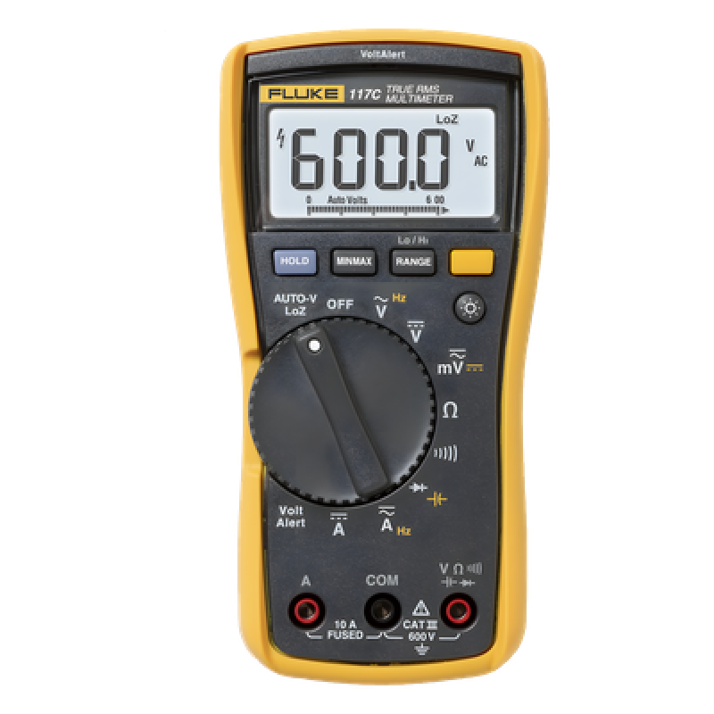 Multímetro Digital / Detector de Voltaje sin Contacto / CAT III 600 V / Retroiluminación LED / Autovolt LOZ / 4 Hz