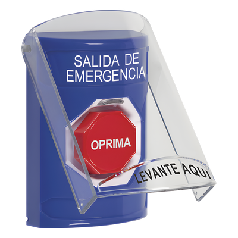 Botón de Salida de Emergencia / Tapa Protectora de Policarbonato / Restablecimiento con Llave / Sello Hermético 3R / Rango -40°C a 121°C