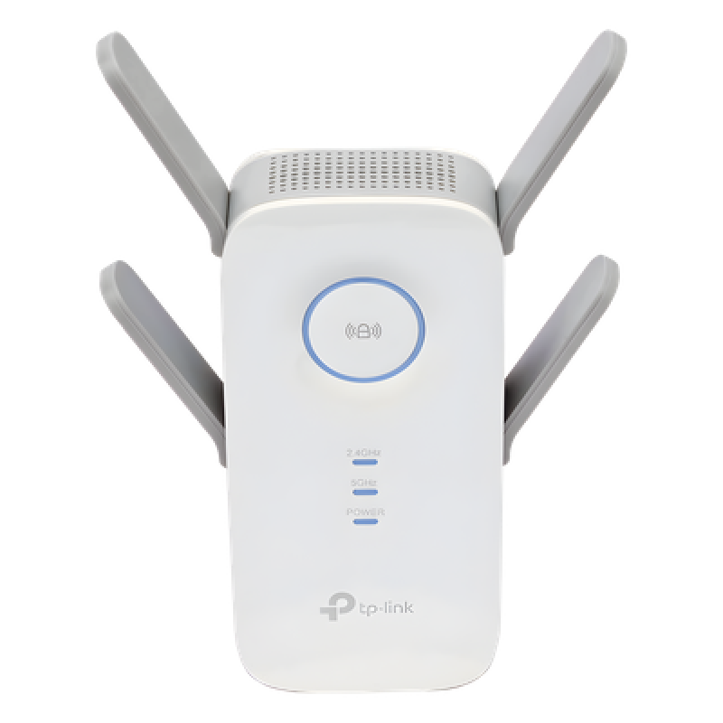 Repetidor / Extensor de Cobertura WiFi AC, 2600 Mbps, doble banda 2.4 GHz y 5 GHz, con 1 puerto 10/100/1000 Mbps, 4 antenas externas