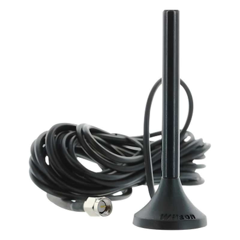 Antena Omnidireccional Magnética / Banda Dual 700-960 MHz y 1710-2270 MHz / Ganancia 3.1 dB / Cable RG174 3.81 m (12.5 ft) / Conector SMA Macho