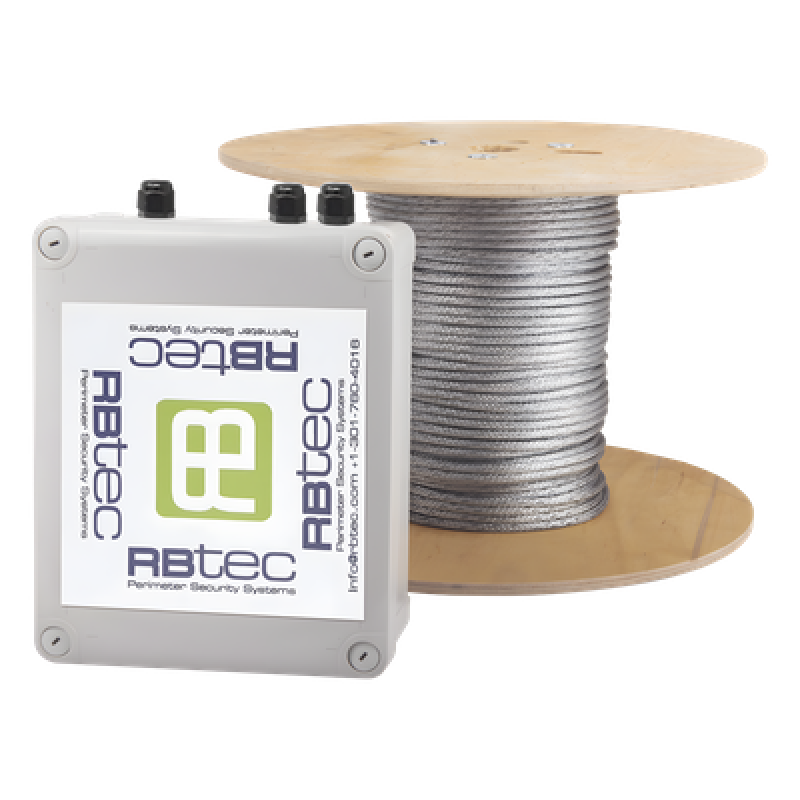 Cable Sensor Perimetral Blindado / 75 m (246 ft) / 1 Zona / Detección por Vibración / Malla de Acero Inoxidable / IP66 / Tarjeta LPU400