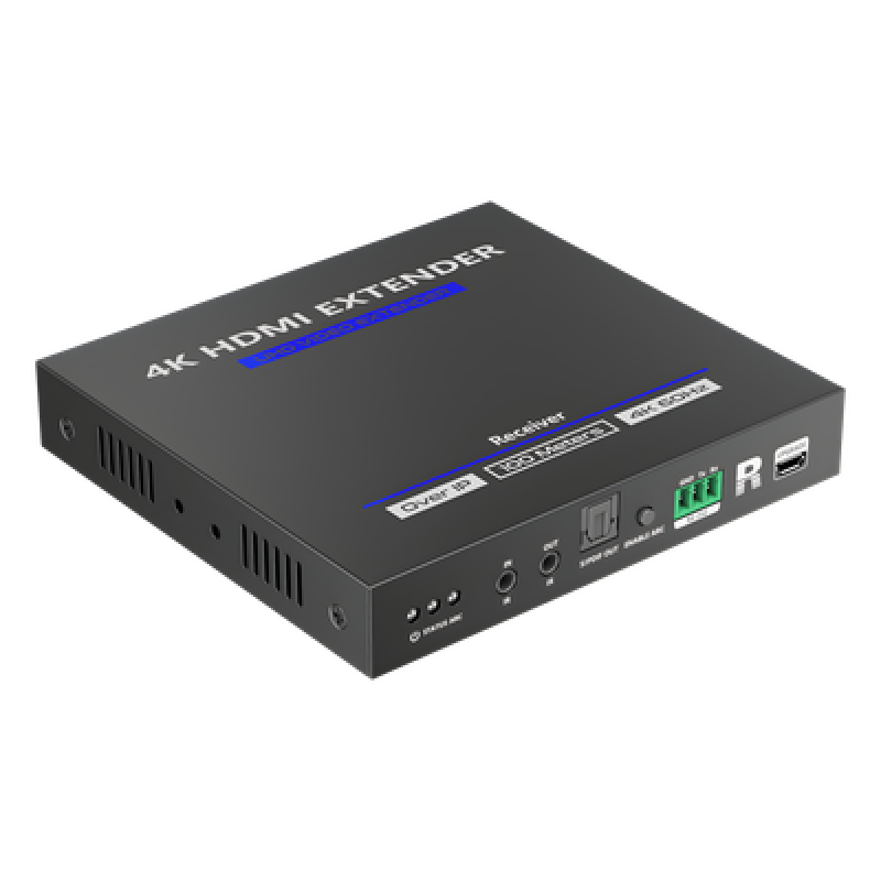 Receptor Compatible para Kits TT592 | Resolución 4K@60Hz | Cat 5e/6 | Distancia de 100 m | IPCOLOR | Control IR | Cero Latencia | Compatible con Switch Gigabit.