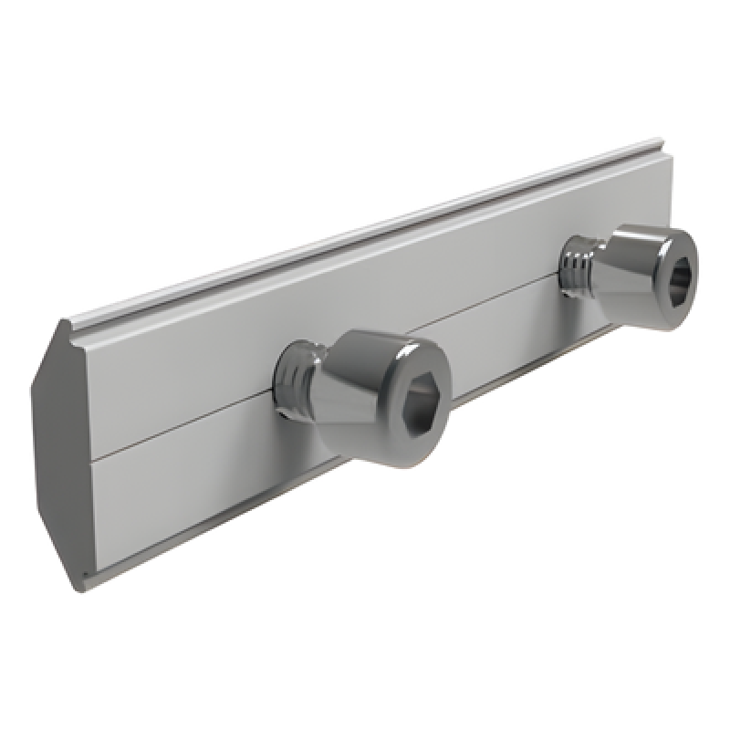 Conector de empalme para riel / Aluminio anodizado / 5 cm y 8 cm / 1.97 in y 3.15 in