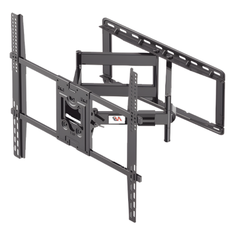Montaje de Pared Universal Giratorio SP5-NB / Pantallas de 75" a 110" / VESA 400x400 a 800x600 mm / Carga 90.9 kg (200 lbs) / Inclinación +10° a -5° / Rotación 45° / Distancia de Pared 7.2 a 70 cm / Acero