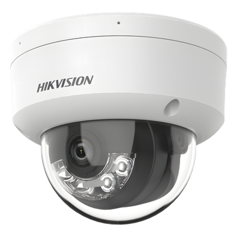 Cámara Domo IP / 8 Megapixel (4K) / Dual Light 30 m (98.4 ft) / Lente 2.8 mm / 113° / AcuSense Lite / IP67 / PoE