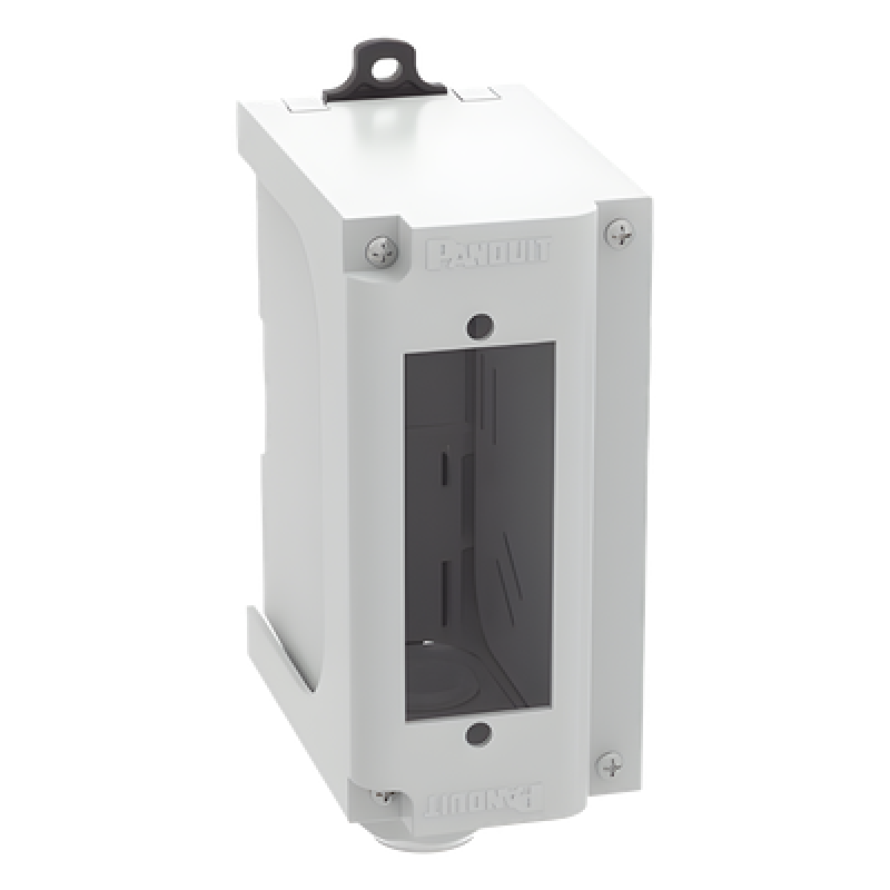Panel de Parcheo Modular para Fibra Óptica, de Instalación en Riel DIN Estándar de 35 mm (1.38 pulgadas), Acepta Una Placa Acopladora FAP, Color Gris