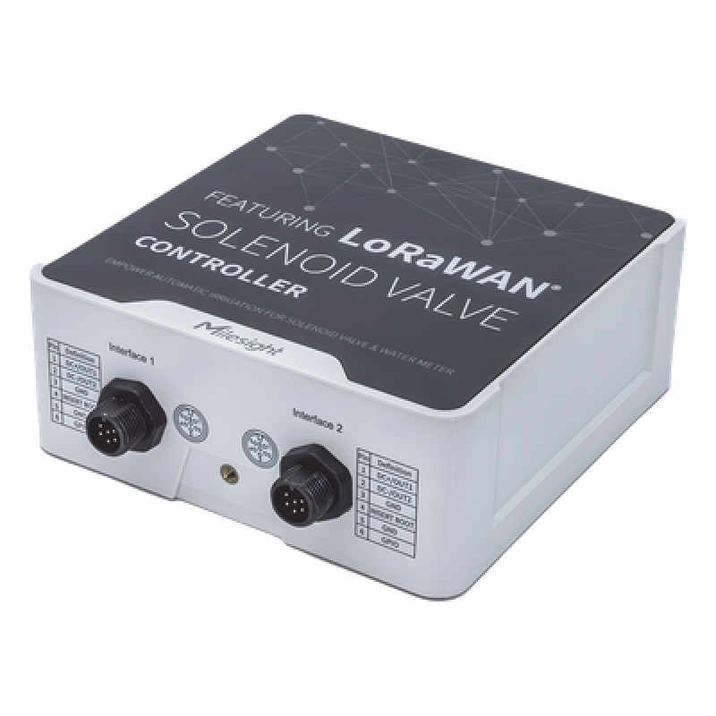 Controlador IoT Industrial LoRaWAN para Válvulas Solenoides / 2 Salidas CC / 2 Entradas por Pulsos / IP67