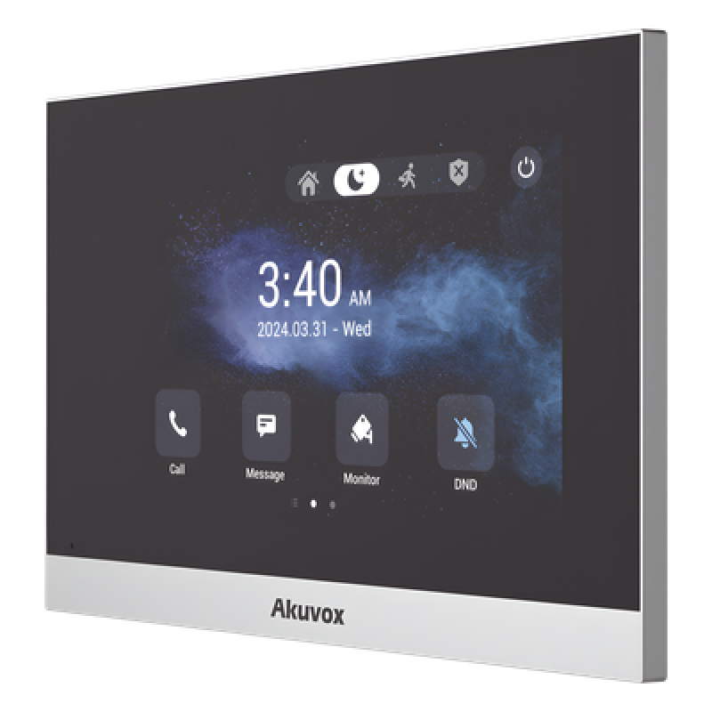 Monitor IP Android / Pantalla Táctil LCD 7" / Wi-Fi / Bluetooth / PoE / SIP / 8 Entradas de Alarma / 1 Salida de Relé / Gestión en la Nube