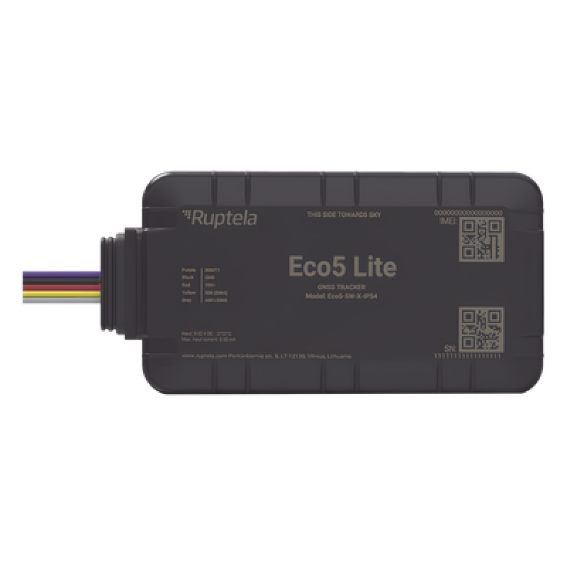 Localizador GPS Vehicular / LTE Cat1 y LTE-M con Respaldo 2G / GNSS U-blox M10 / Bluetooth BLE 5.0 / IP54 / Alimentación 9-32 VDC / Batería de Respaldo