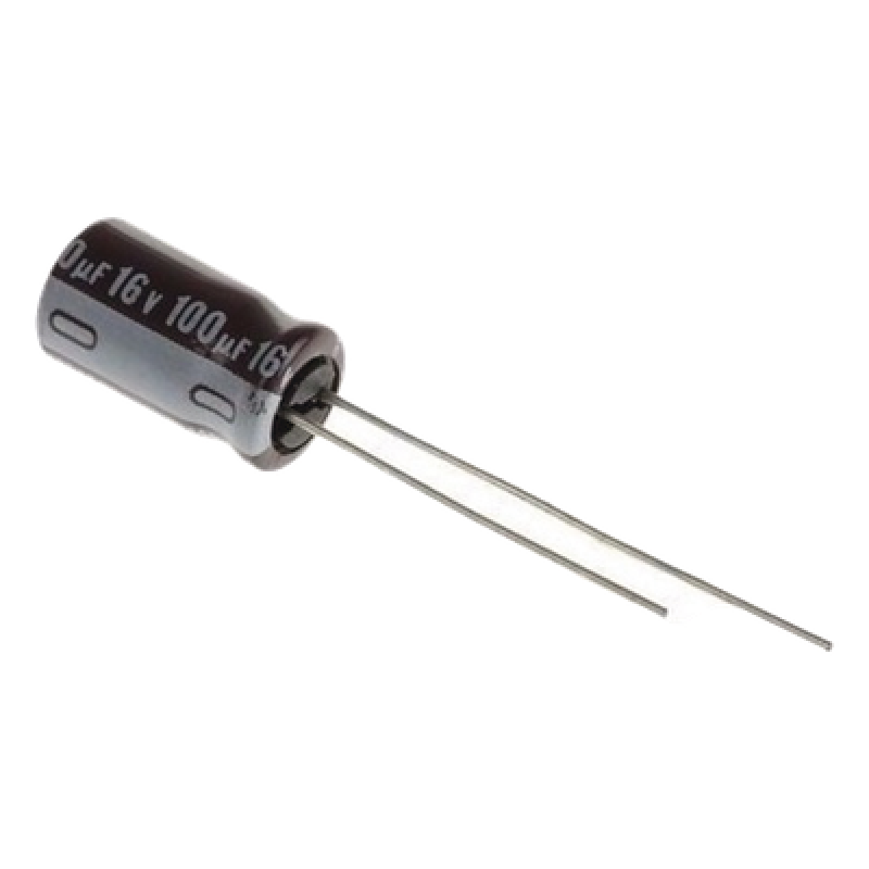 Capacitor Electrolítico de Aluminio / 100 µF / 16 Vcc / Radial / 105 °C / 5 x 11 mm