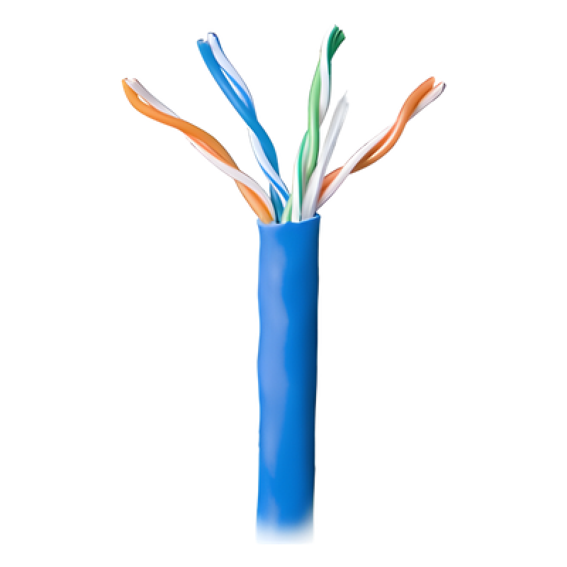 Bobina de Cable Par Trenzado / CAT 5e / CMR / 305m (1000 pies) / 4 Pares / Cobre Sólido AWG 24 / Azul / -20°C a 75°C