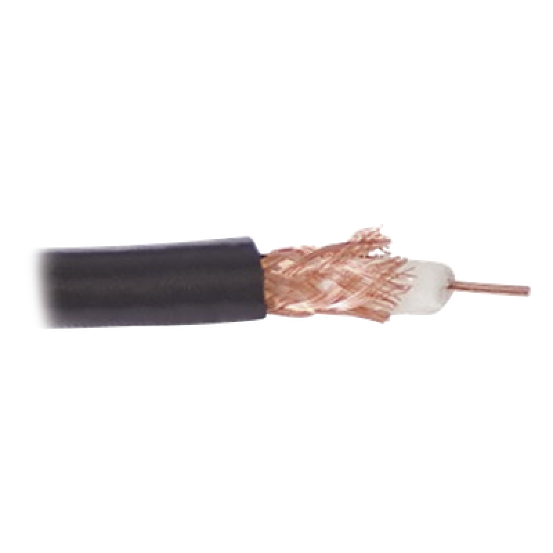 Cable Coaxial RG59 / Conductor Cobre 20 AWG / Blindaje 80% / 6.5 mm OD / 76 Ohm / 82% Velocidad