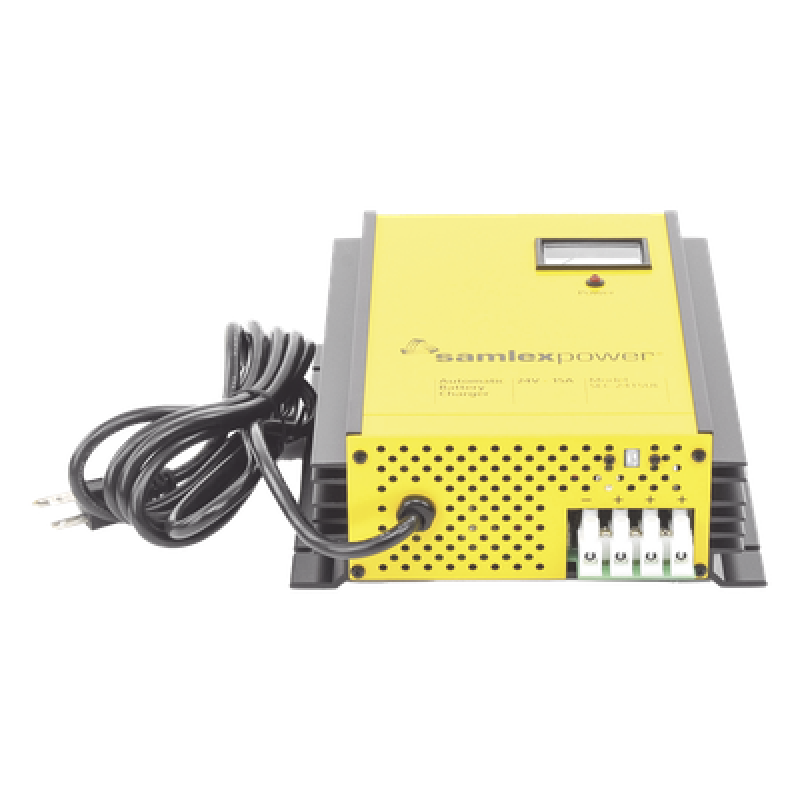 Cargador de Baterías Industrial / 24 VCC / 15 A / Baterías 100 a 200 Ah / Entrada Dual 120/220 VCA / Operación Automática