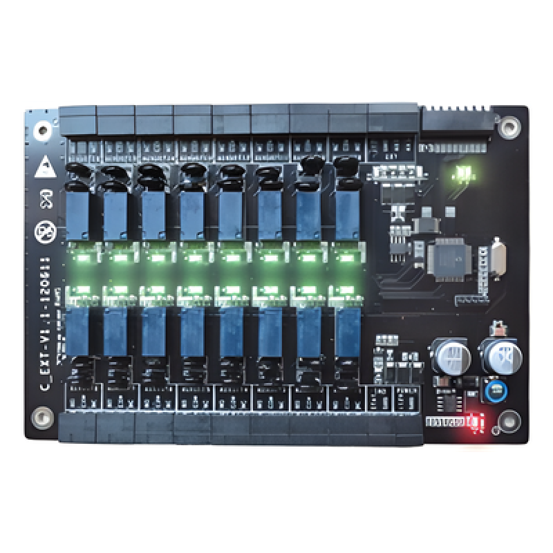 Expansor de 16 Relevadores / RS-485 / Compatible ZKEC10 / Hasta 58 Relevadores / 12VCC