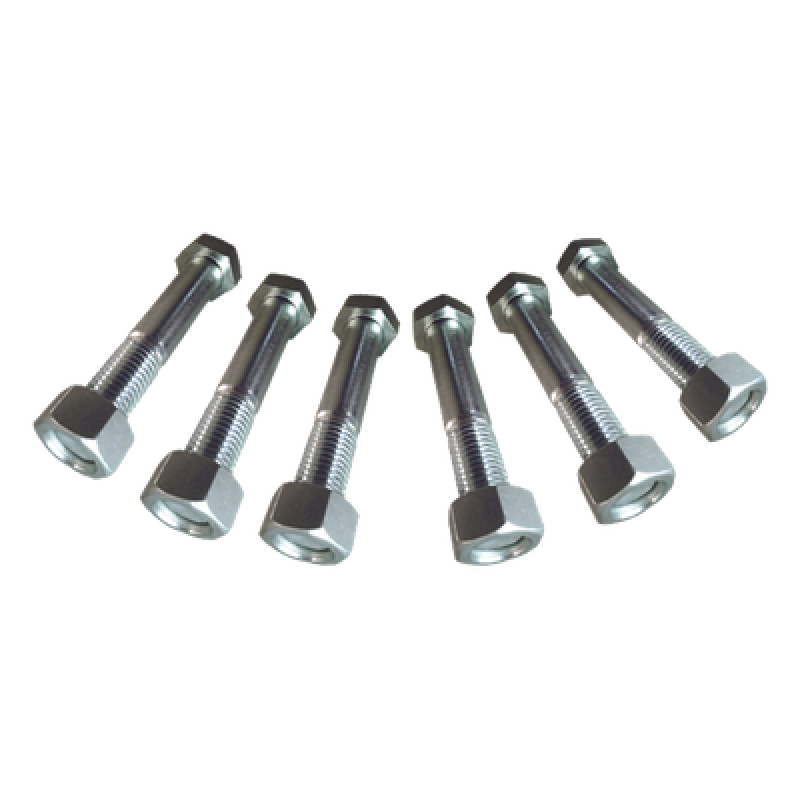 Juego de 6 Tornillos y tuercas de acero inoxidable de 3/4” x 2 1/2.