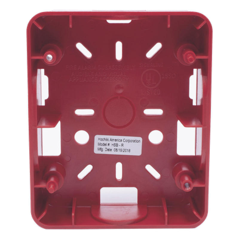 Caja Trasera Resistente a la Intemperie, Roja (para usar con la serie de estrobos HE) (0500-06360) De Hochiki