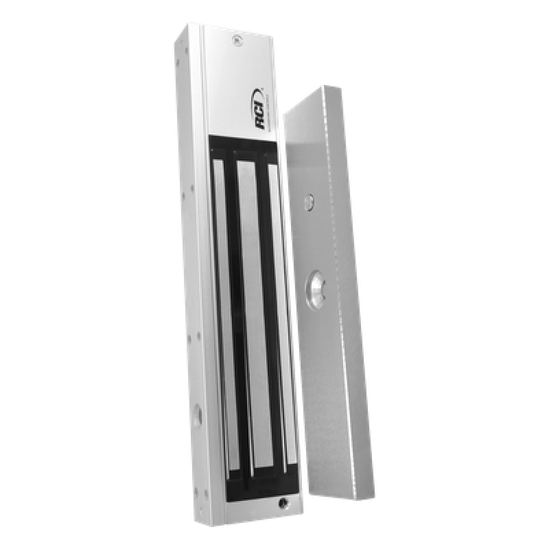 Chapa Magnética Electromagnética / 600 lbs / Antisabotaje / Sensor de Estado / LED Indicador / Aluminio Anodizado / 12/24 VCC