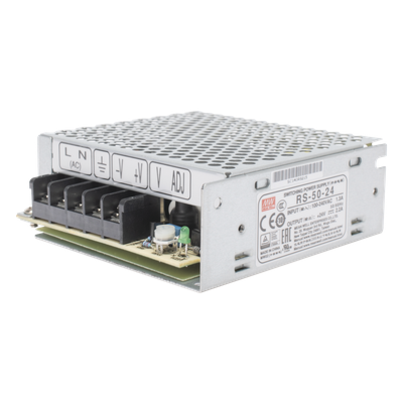 Fuente de Poder Industrial Conmutada 50W de Potencia, 24Vcc, 2.2A