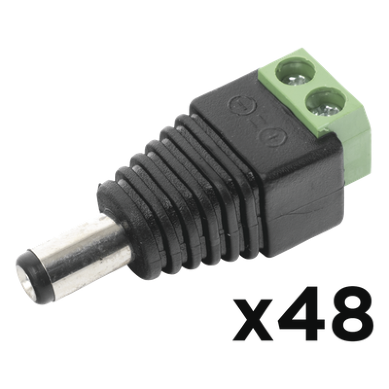 KIT DE 48 CONECTORES MACHO JR52 PARA ALIMENTACIÓN A 12 Vcc