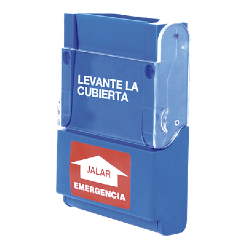 Estación de Emergencia Manual / Interruptor DPDT 3A @ 125VAC / Policarbonato Alta Resistencia / Montaje Superficial o Empotrado / 91 mm x 114.3 mm