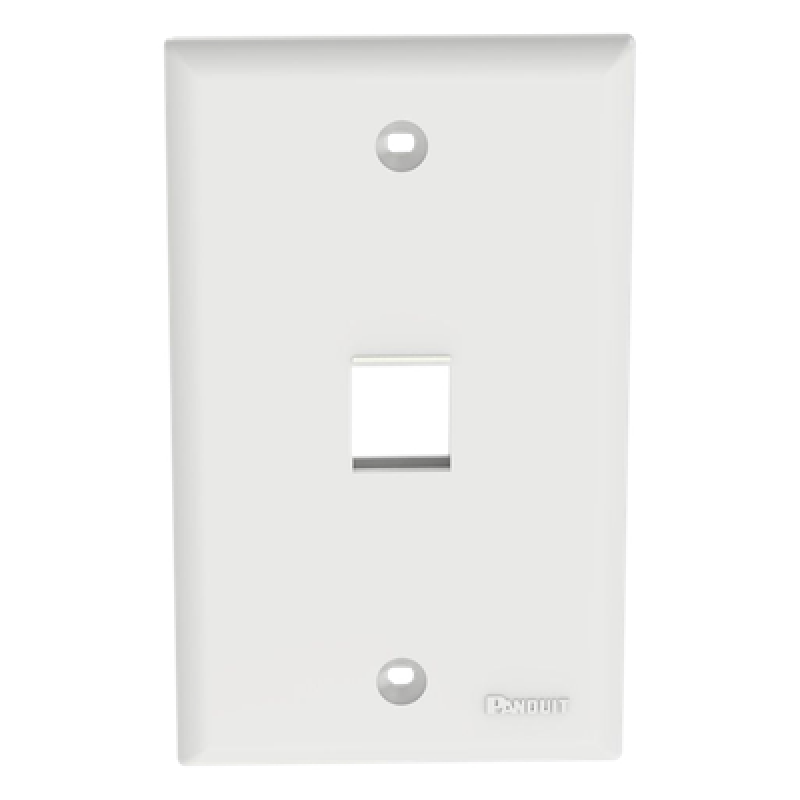 Placa de Pared Vertical, Salida Para 1 Puerto Keystone, Color Blanco