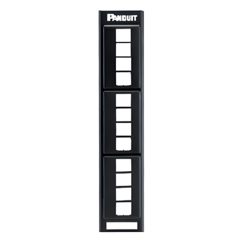 Panel de Parcheo Modular Keystone (Sin Conectores), de Montaje en Pared Usando Accesorio Wb89d, 12 Puertos