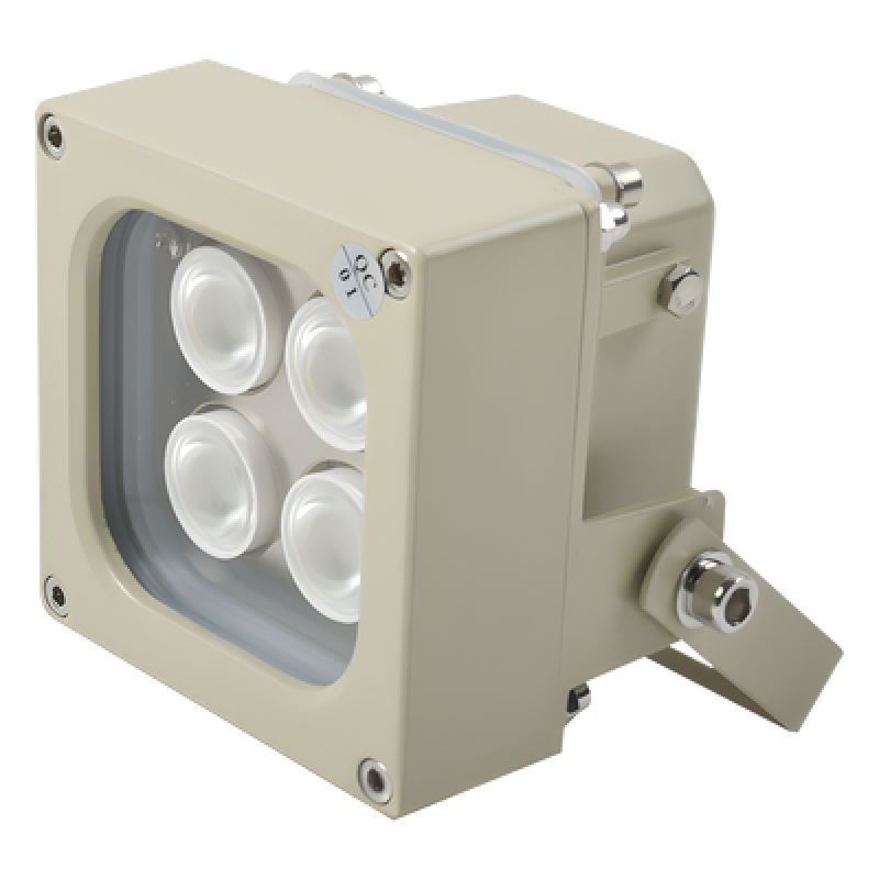Iluminador LED de Alta Potencia | Luz Blanca | 10 Metros de Iluminación | Cobertura 120° | IP66 | Bajo Consumo de Energía | Fotocélula Incorporada | Soporte en “U” | Carcasa de Aluminio | Alta Transmitancia de Luz.