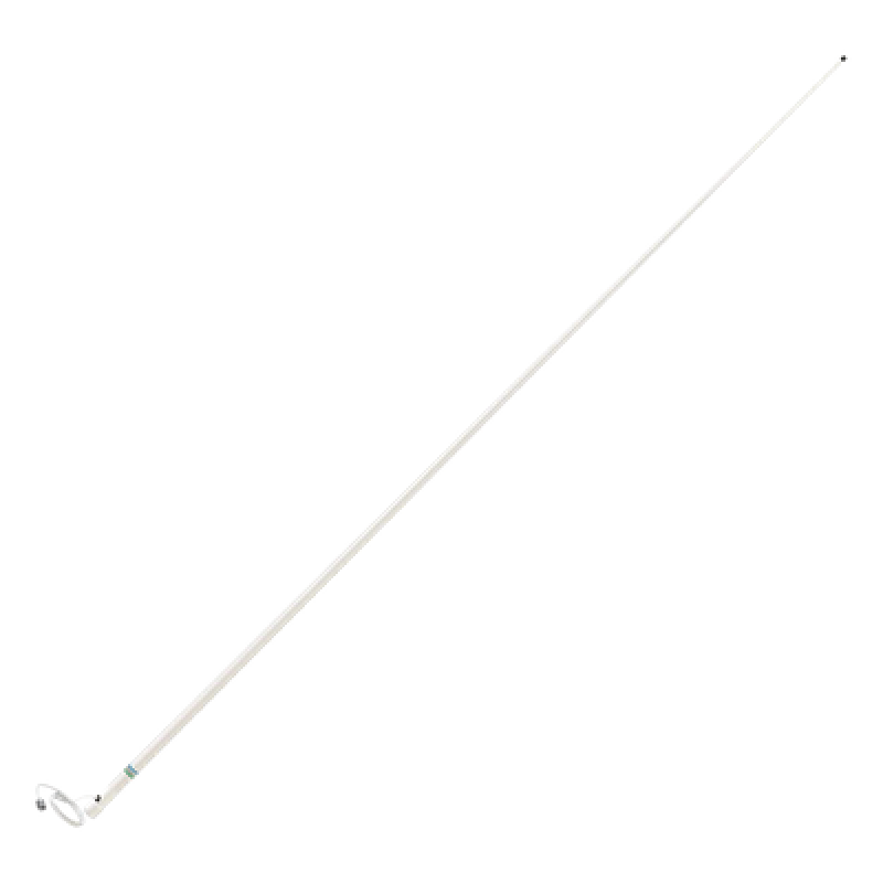 Antena Marina VHF / Fibra de Vidrio / 6 dB / 50 W / 2.4 m (7.9 ft) / RG-58 4.5 m (15 ft) / Nylon