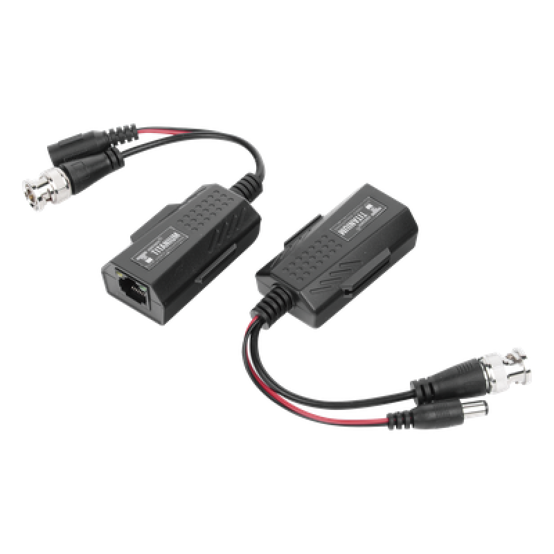 Kit de Transceptores Activos / Transmisión 4K / 150 m (492.1 ft) / Alimentación 12V/24V CC/CA / UTP Cat5e/6 / Compatible HD-TVI, HD-CVI, AHD, CVBS