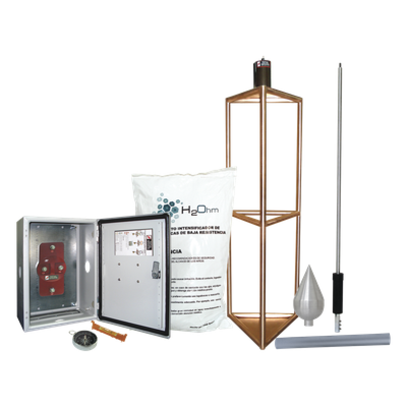 Kit de Pararrayo con Punta con Diámetro de Protección de 300 metros.