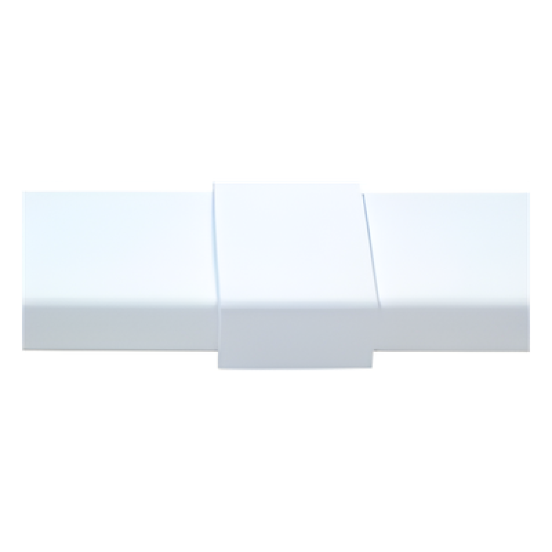 Pieza de unión color blanco de PVC auto extinguible, para canaleta PT48 (6180-01002)