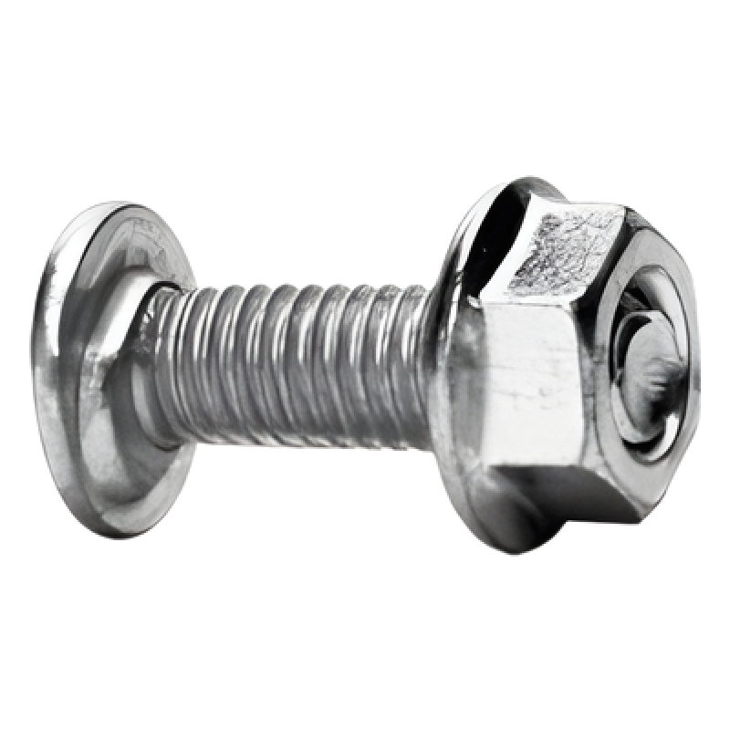 Tornillo + tuerca milimétrico, con acabado Electro Zinc