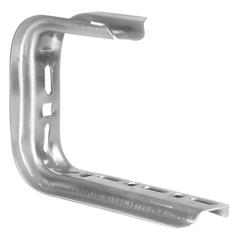 Ménsula omega tipo C inteligente, 115 x 195mm, con acabado Electro Zinc