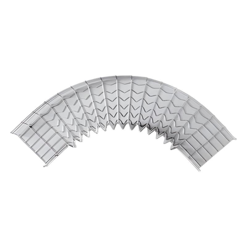 Curva Pre-Fabricada Horizontal de 90° con medidas de 116 mm de Peralte y 300 mm Ancho (116/300 mm)