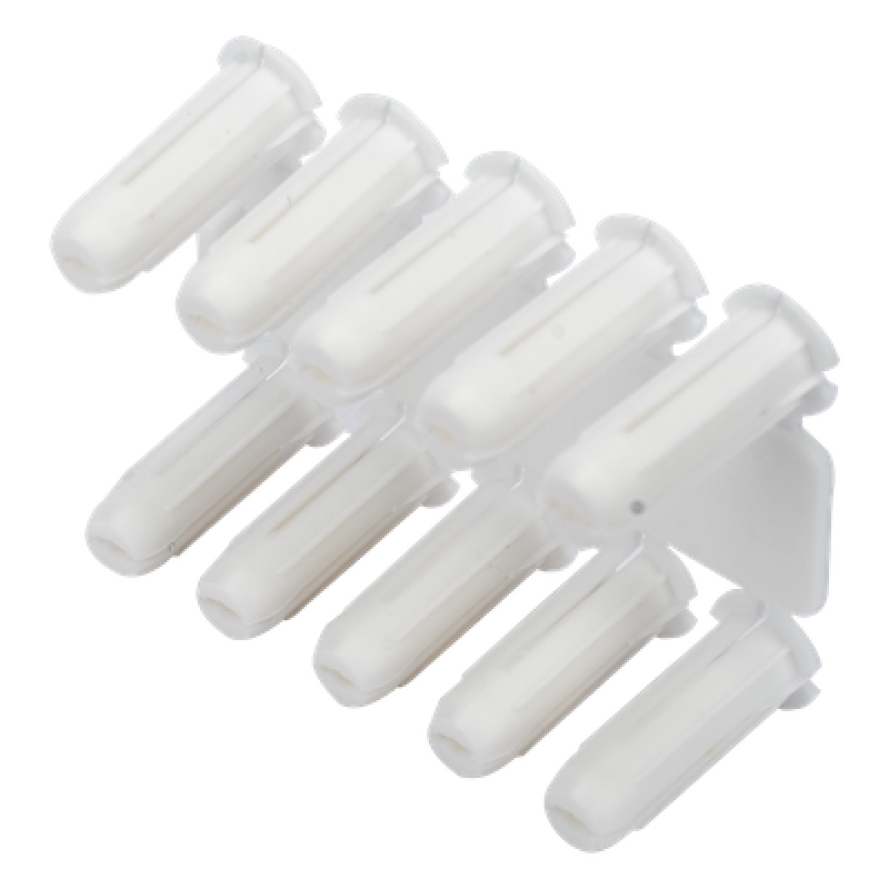 Taquete blanco 3/16" para tornillo 8mm x 3/4" (100pzs) (1101-01100)