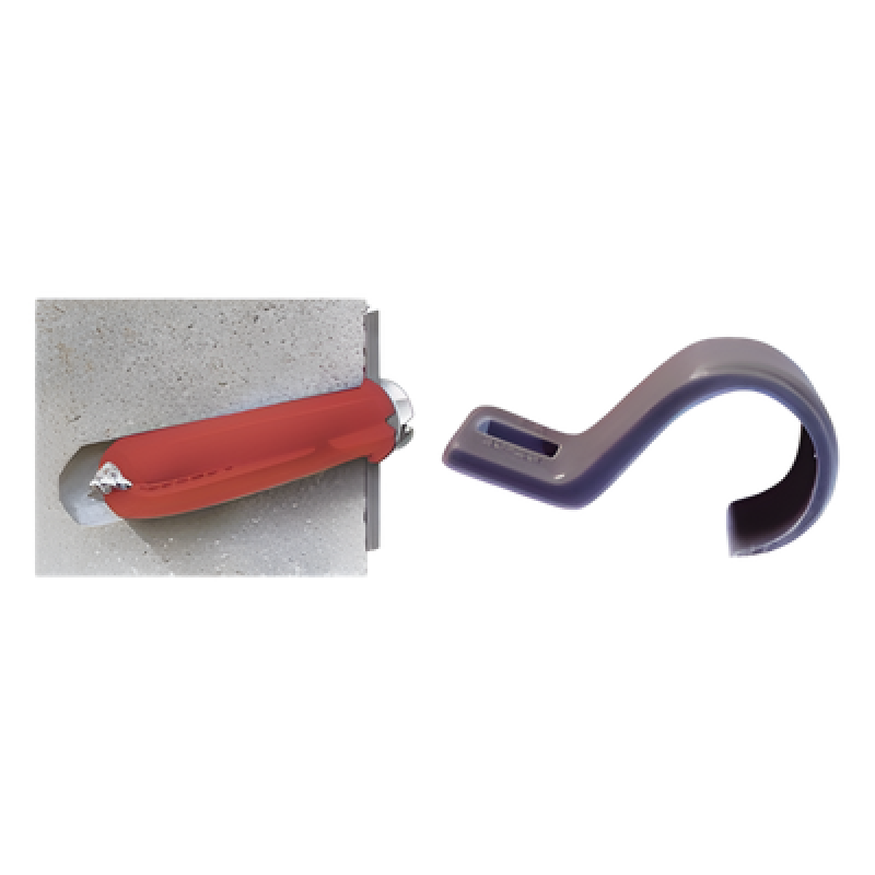 Kit de 3 grapas, 3 taquetes Y 3 tornillos para sujetar conductores redondos o tubo en muro (para tubería de 3/4) (2105-07240)
