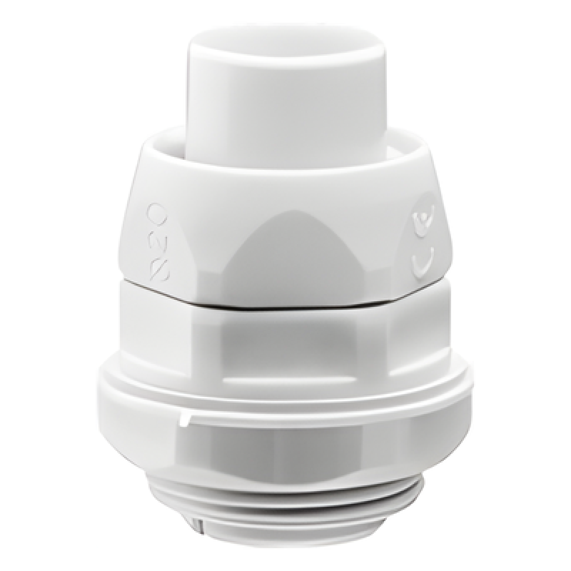 Conector (Racor) de tubería flexible a caja, PVC Auto-Extinguible de 12 mm, IP55