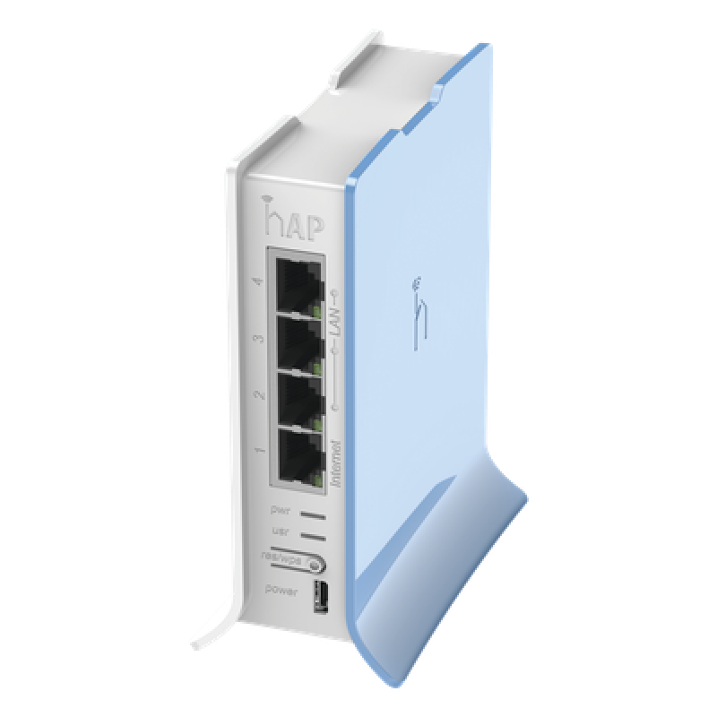 Access Point / CPU 650 MHz / Wi-Fi 2.4 GHz 802.11b/g/n / 4 Puertos Fast Ethernet / Base Torre / RouterOS L4