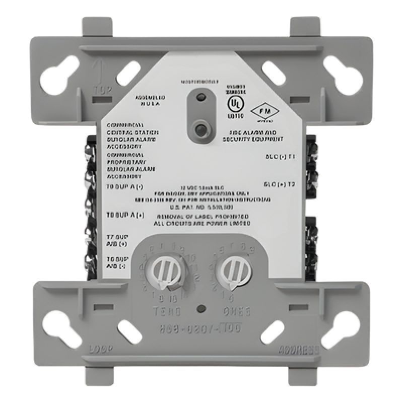 Módulo monitor direccionable dual de 2 circuitos IDC Clase B para lazo SLC de paneles inteligentes Fire-Lite